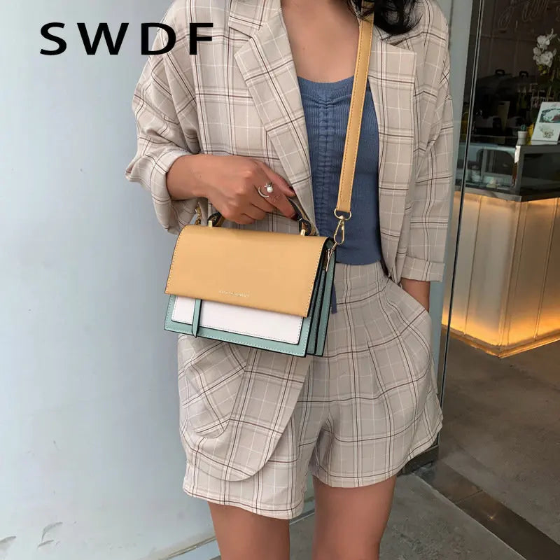 Leather Crossbody Bag for Women Travel Handbag Shoulder Messenger Bag
