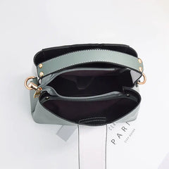 Women's Leather Crossbody Bucket Bag
