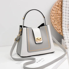 Women's Leather Crossbody Bucket Bag