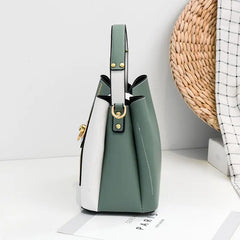 Women's Leather Crossbody Bucket Bag