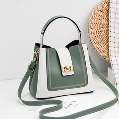 Women's Leather Crossbody Bucket Bag
