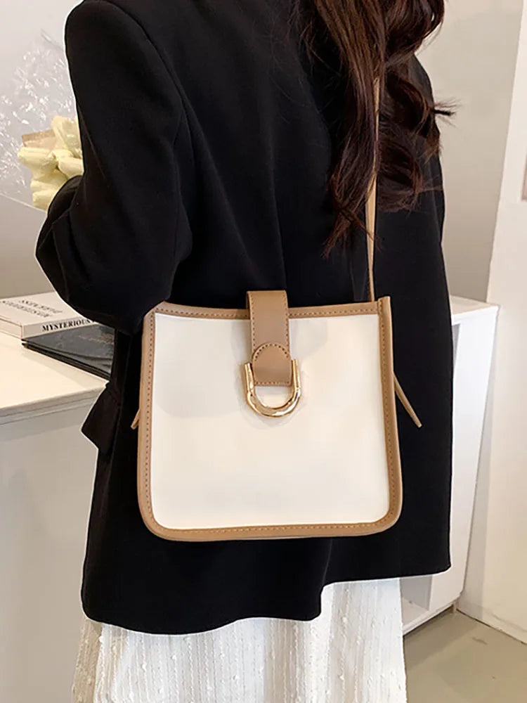 Shoulder Crossbody Bag Women's Square Bucket Totes