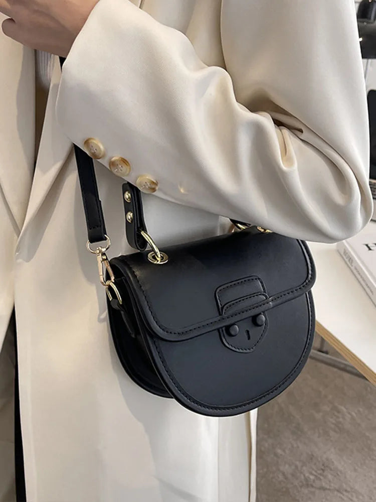 Women's Flap Crossbody Bag Pu Leather Top Handle Shoulder Handbag