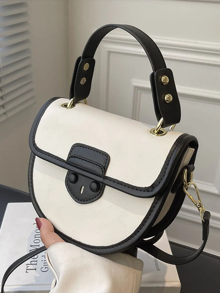 Women's Flap Crossbody Bag Pu Leather Top Handle Shoulder Handbag