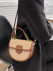 Women's Flap Crossbody Bag Pu Leather Top Handle Shoulder Handbag