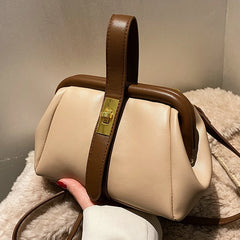 Spring PU Leather Women's Small Tote Handbag Shoulder Messenger Bag Purses