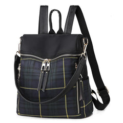 Plaid Light Women's Backpack Dual-use Travel Bag
