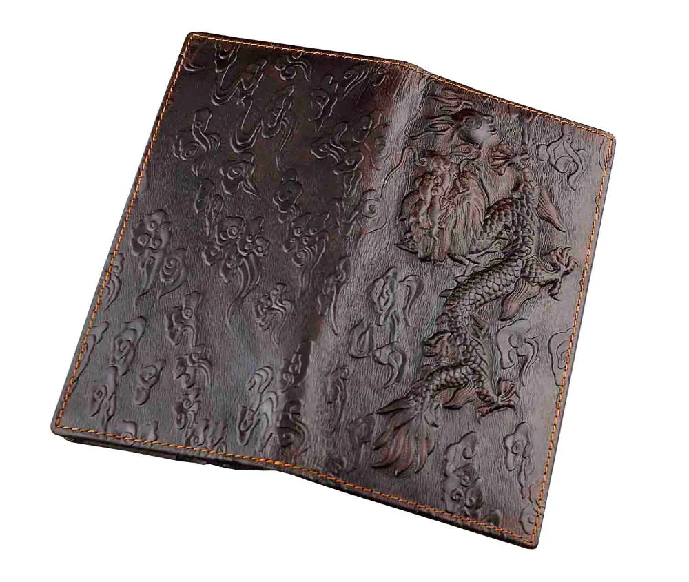 Dragon Real Leather Long Wallet for Men