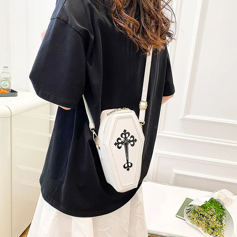 Gothic Coffin Cross Shoulder Bag Messenger Bag Cosplay