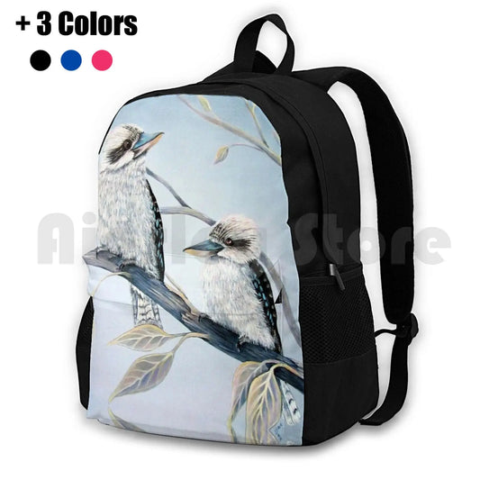 Kookaburras Hiking Backpack Waterproof Camping Nature Decorative