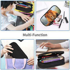Lionn Pen Box Student School Anime Zipper Pen Bag Child Stationery Bag