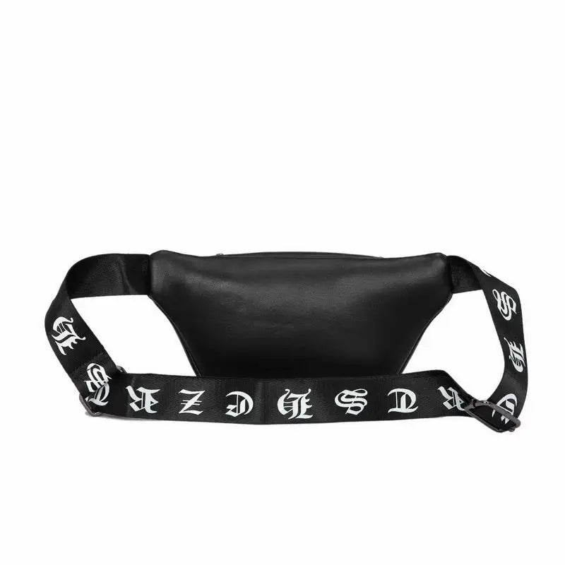 Unisex Waist Bag Pu Leather Chest Bag Skull Fanny Pack Women Waist Pack