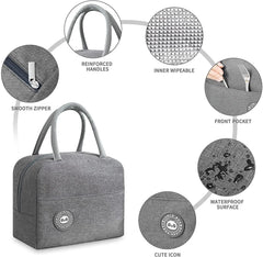 Insulated Thermal Lunch Bag Handbag Women's Picnic Packet