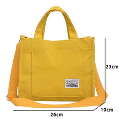 Corduroy Casual Tote Shoulder Bag Retro Art Canvas Crossbody Bags