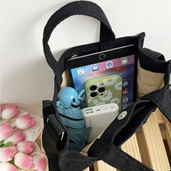 Corduroy Casual Tote Shoulder Bag Retro Art Canvas Crossbody Bags