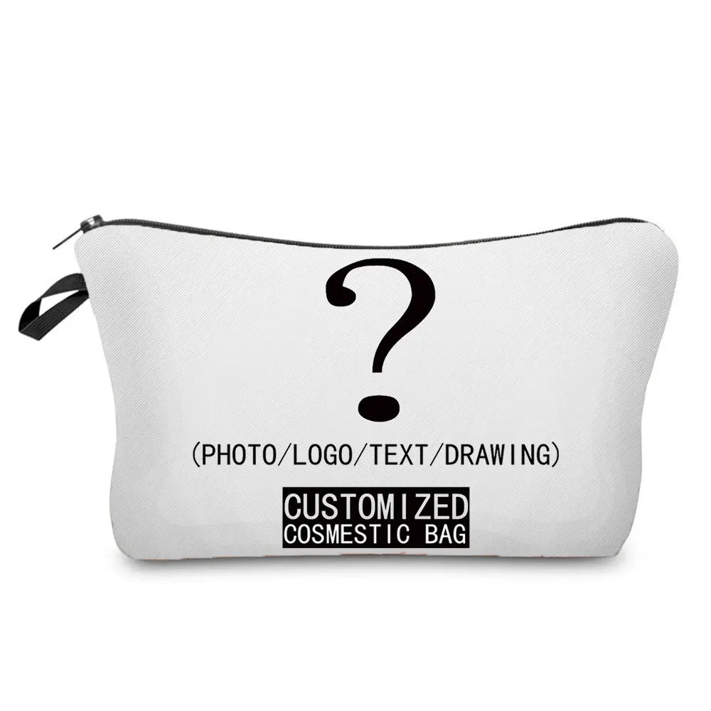 Chinese Style Crane Print Makeup Bag Women's Toiletry Kit Travel Gift