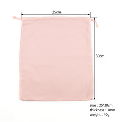 Cotton Canvas Inner Bags Drawstring Pouch Pink Gray Beige