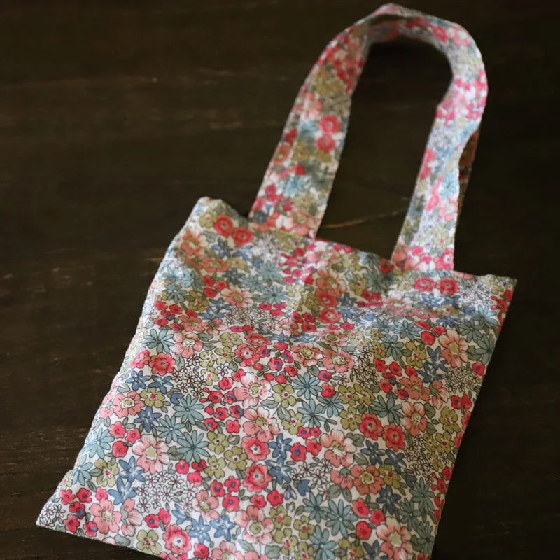 Retro Floral Women Handbags Casual Flower Eco Reusable Shopping Bags