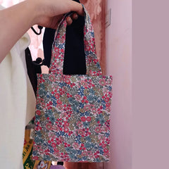 Retro Floral Women Handbags Casual Flower Eco Reusable Shopping Bags