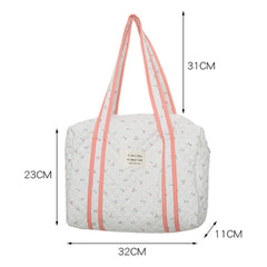Cotton Hand Luggage Bag Soft Women Mummy Bag Large Capacity Cartoon Printed