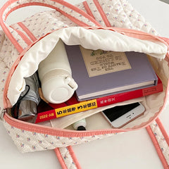 Cotton Hand Luggage Bag Soft Women Mummy Bag Large Capacity Cartoon Printed