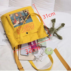 Canvas Messenger Bag Large Capacity Crossbody Shoulder Bag