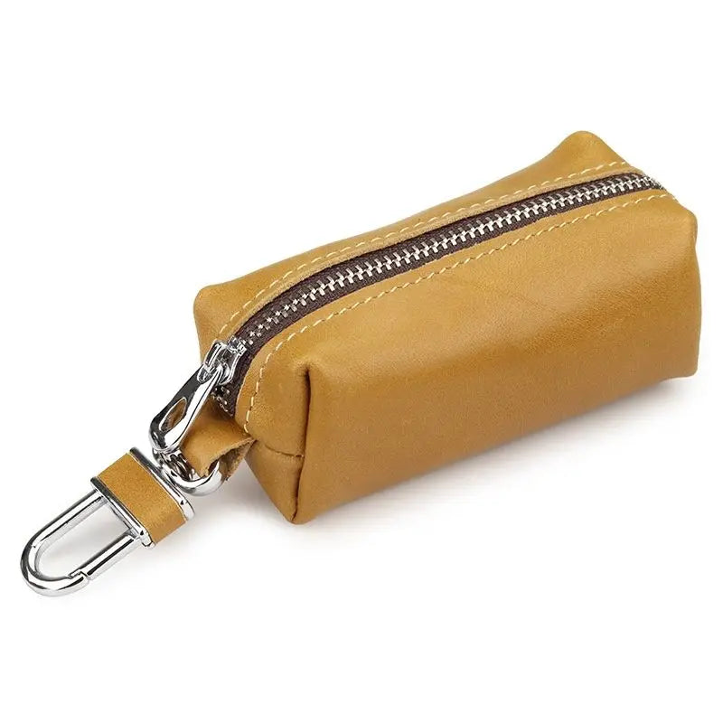 Cow Leather Car Key Wallet Key Case Female Male Zipper Holders