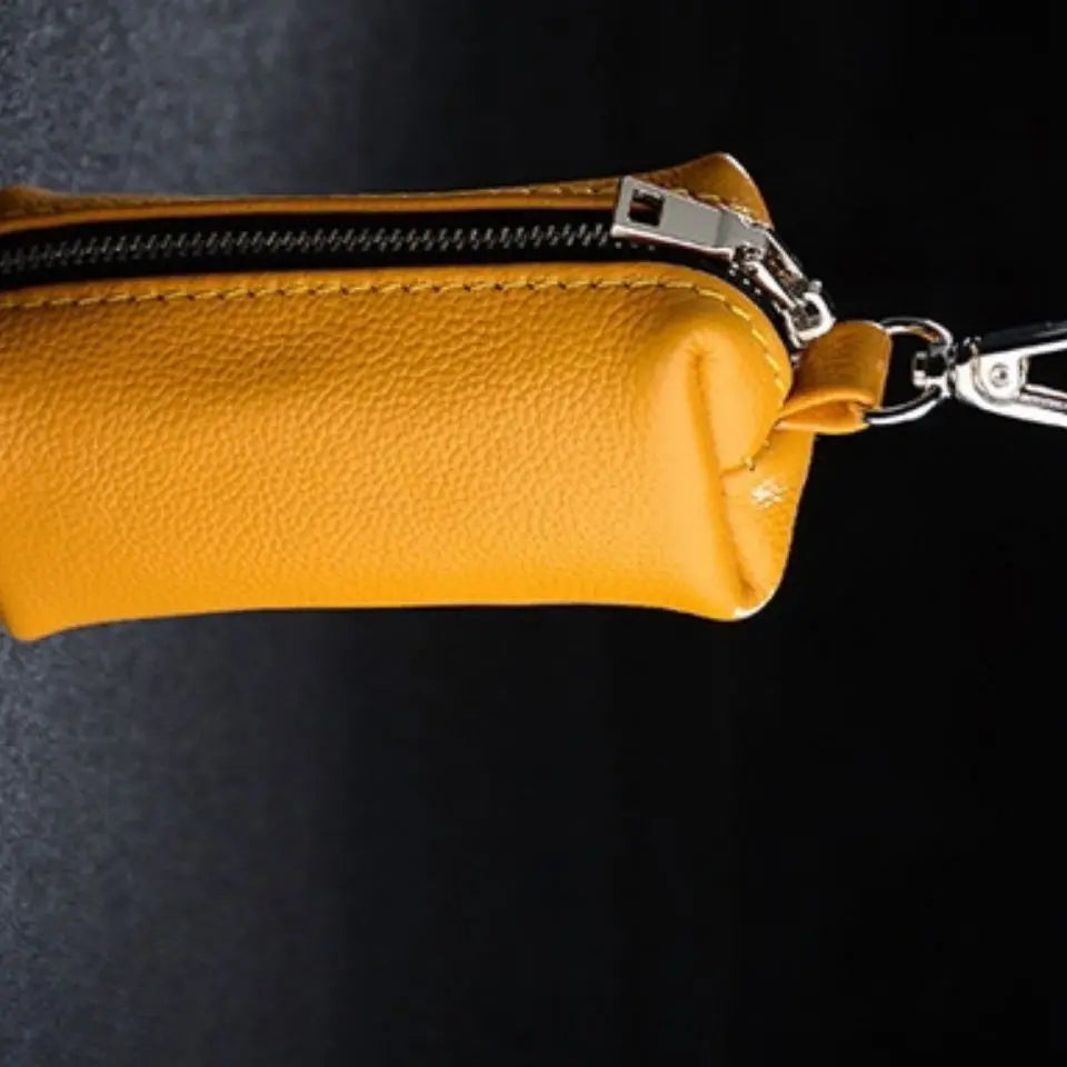 Cow Leather Car Key Wallet Key Case Female Male Zipper Holders