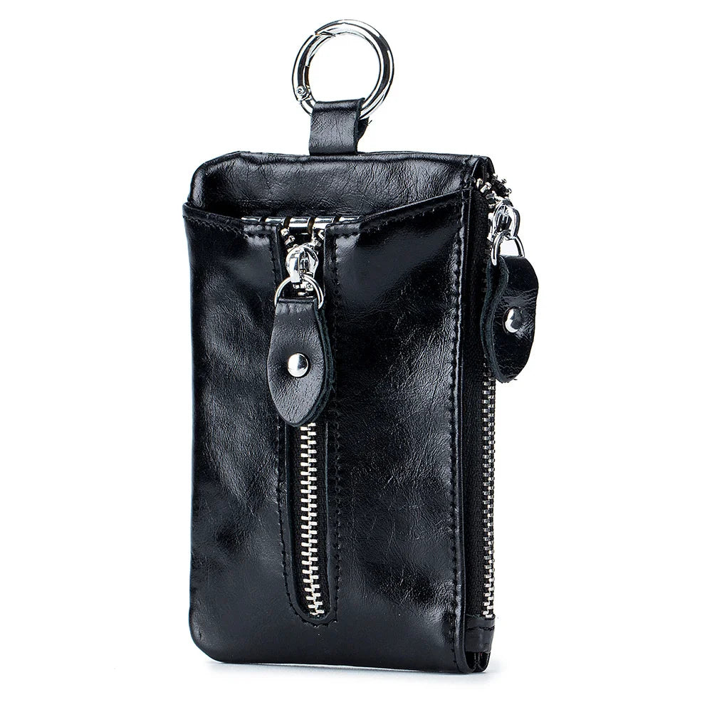 Cow Leather Key Holder Bag Organizer Car Key Case Pouch Wallet