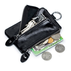Cow Leather Key Holder Bag Organizer Car Key Case Pouch Wallet