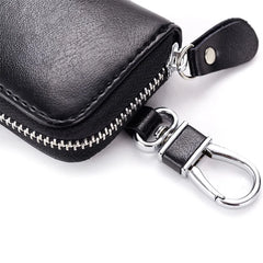 Cow Split Leather Key Holder House Keychain Bag Organizer