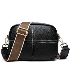Soft Leather Crossbody Bag for Women, Cowhide Square Zero Wallet