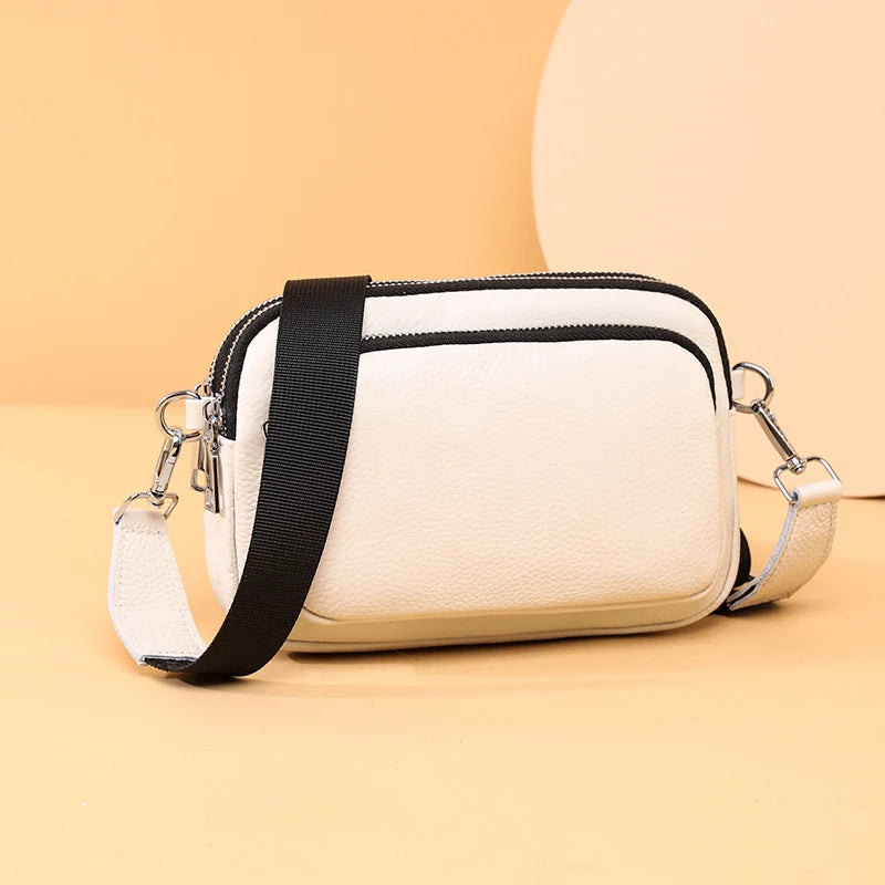 Cowhide Women's Leather Backpack Soft Leather Messenger Bag