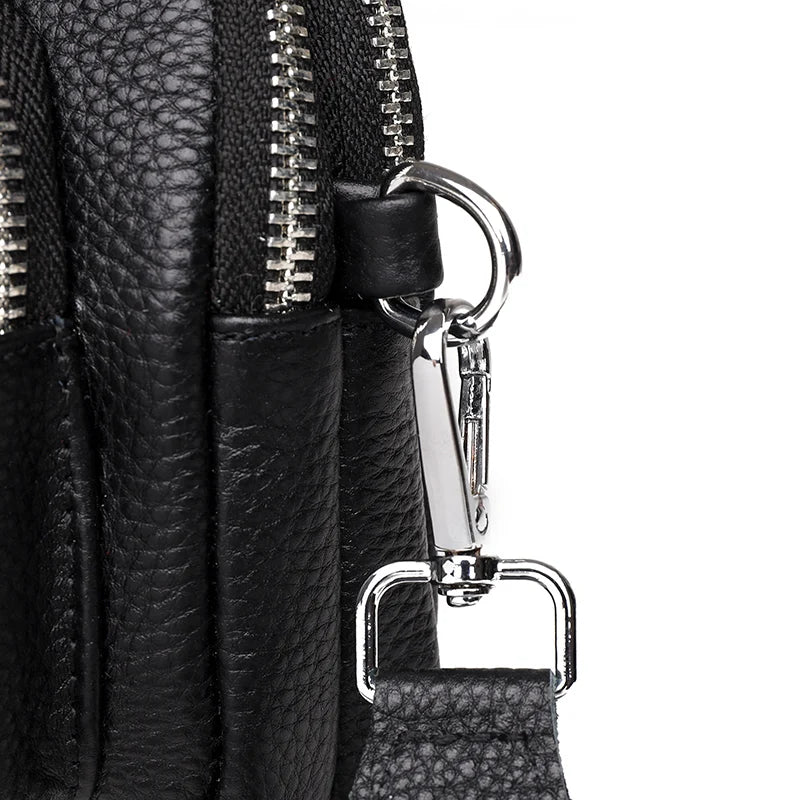 Cowhide Women's Leather Backpack Soft Leather Messenger Bag