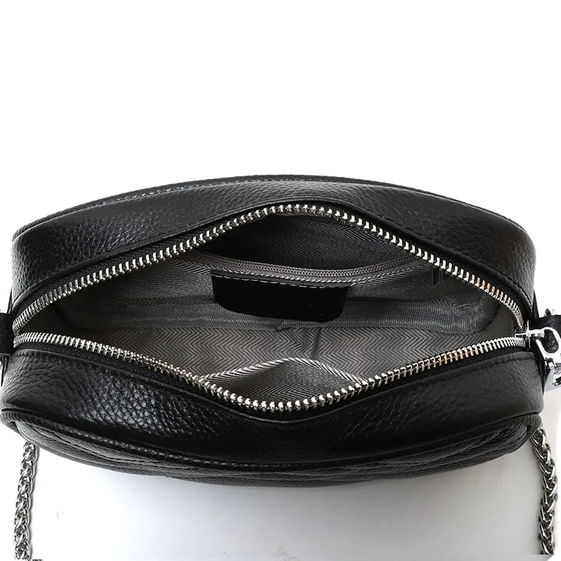 Cowhide Messenger Bags Small square bag Leather Women Handbags Women Bags