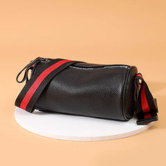 Vintage Leather Shoulder Bag Wide Belt Handbag Womens Messenger Bag