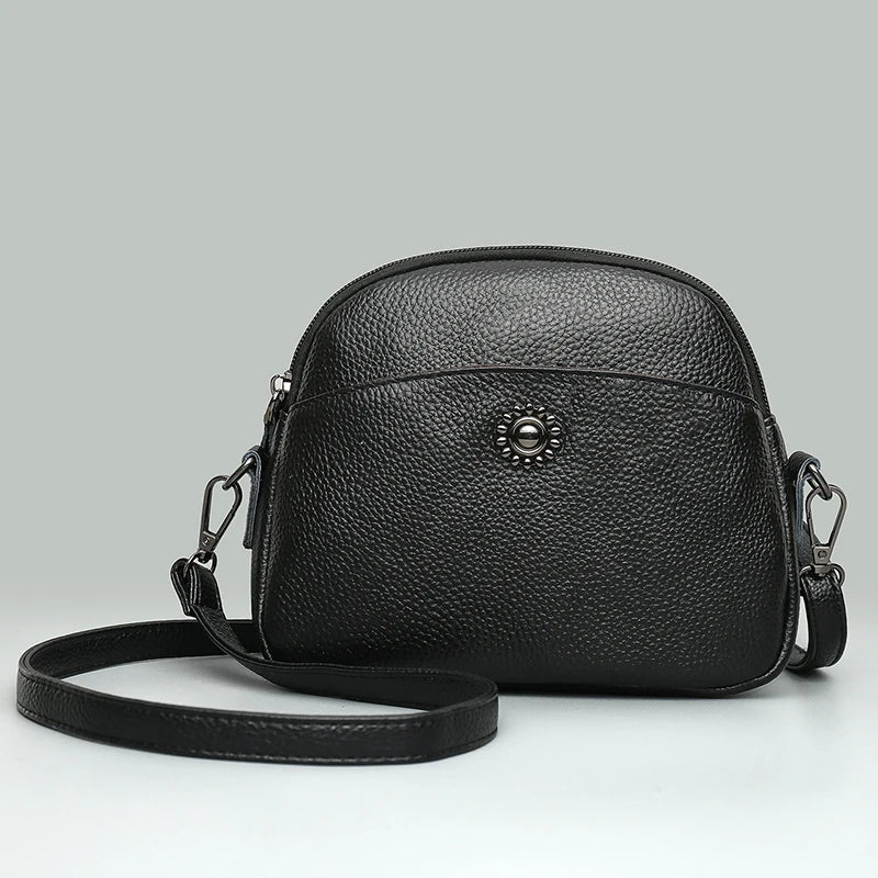 Cowhide Women Shoulder Bag Korean-style Crossbody Messenger Handbag