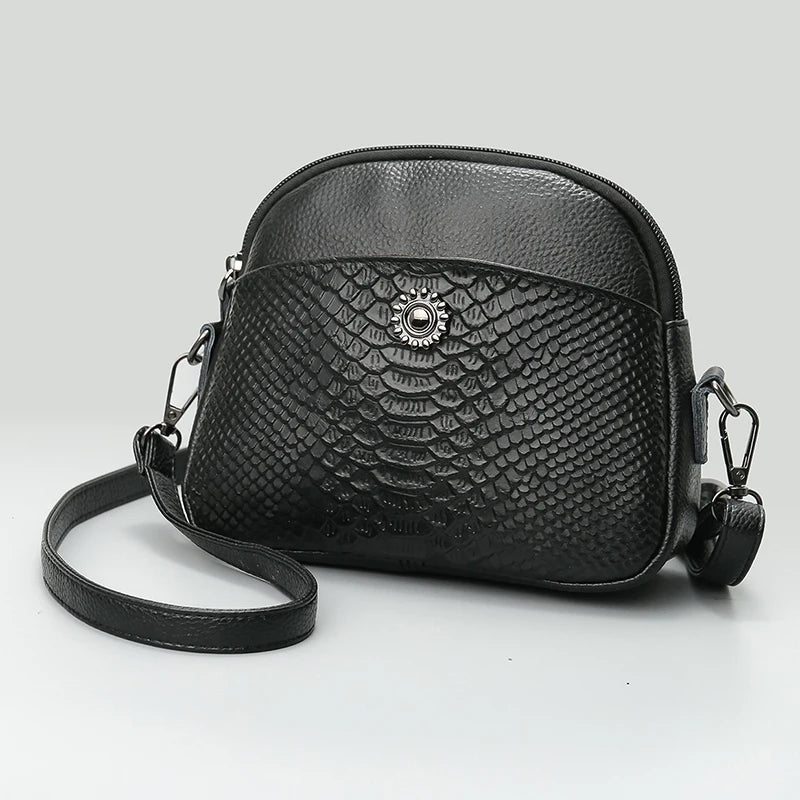 Cowhide Women Shoulder Bag Korean-style Crossbody Messenger Handbag