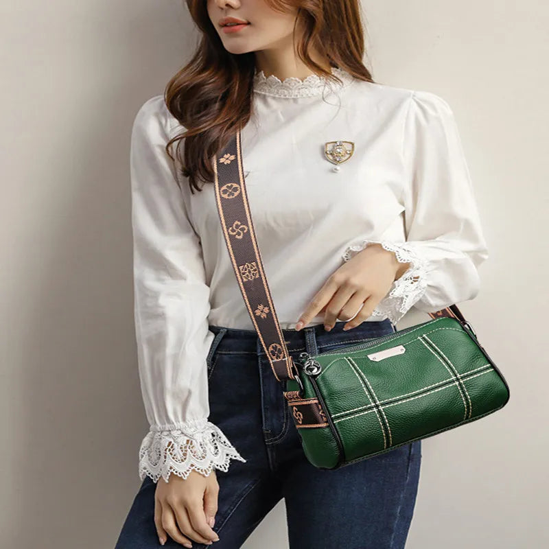 Cowhide Women's Bag Summer Leather Soft Leather Single Bag Soft Messenger Bag