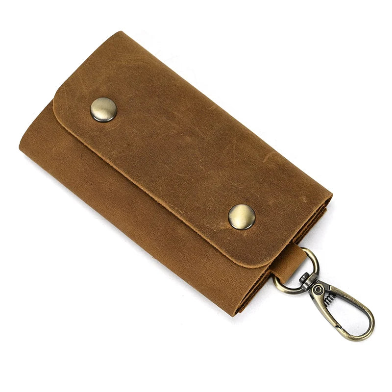 Vintage Leather Key Wallet for Men Women