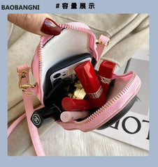 Matryoshka Print Crossbody Bag PU Leather Shoulder Bag