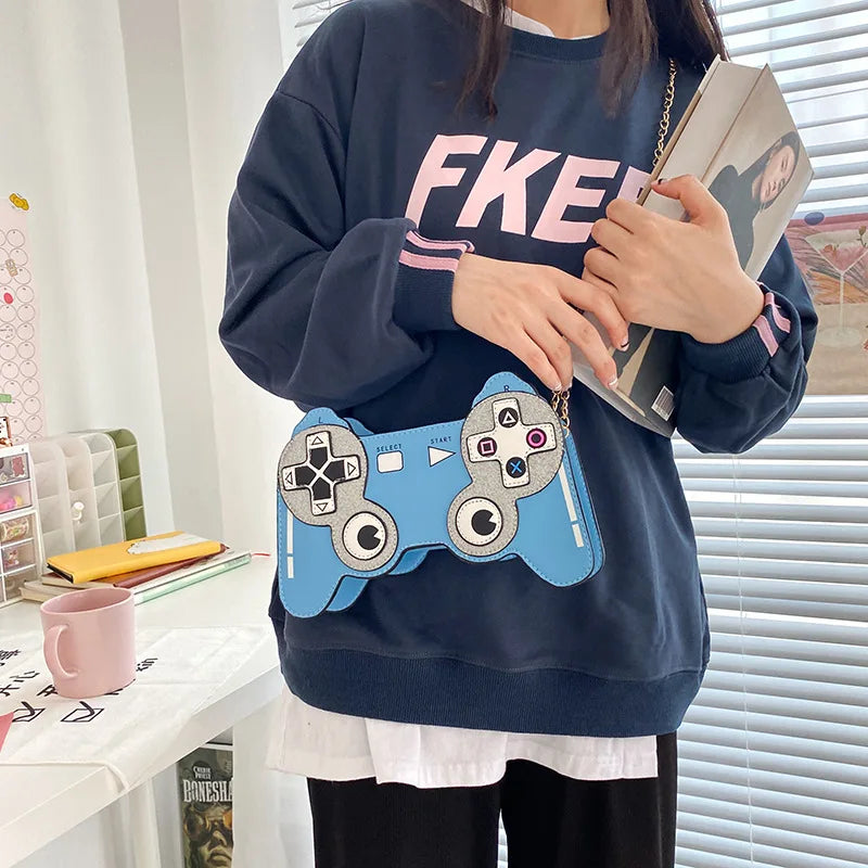 Creative Personality Fun Game Machine Pu Messenger Bag Women