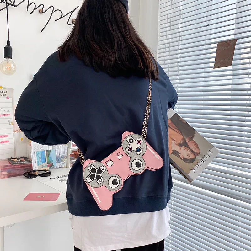 Creative Personality Fun Game Machine Pu Messenger Bag Women