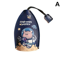 Cute Animal PU Leather Car Key Case Holder Keychain Pouch