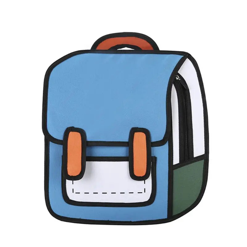 Creative Women 3D Drawing Backpack Cartoon School Bag