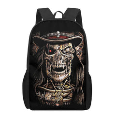 Creative Skull Print 16-Inch School Bag for Teens