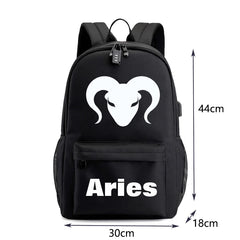 12 Constellation Canvas Backpack for Kids