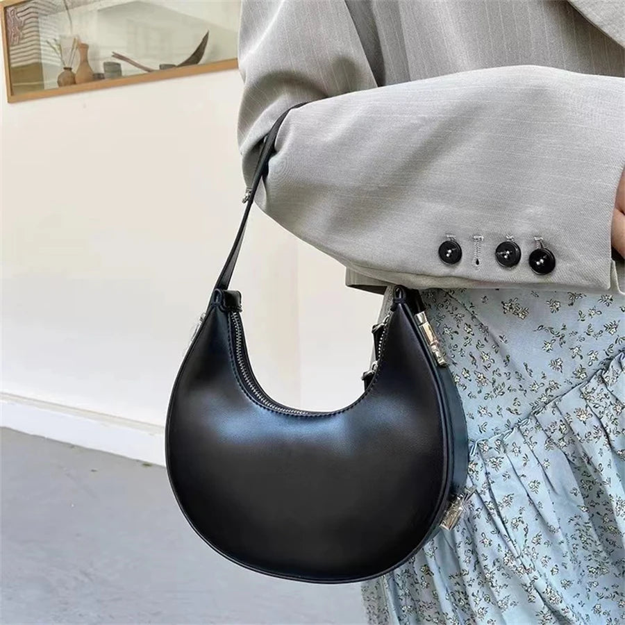 Crescent Armpit Mini Tote Shoulder Bag for Women