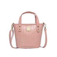 Crocodile Crossbody Bag Women Shoulder Bag PU Leather Bucket Handbag