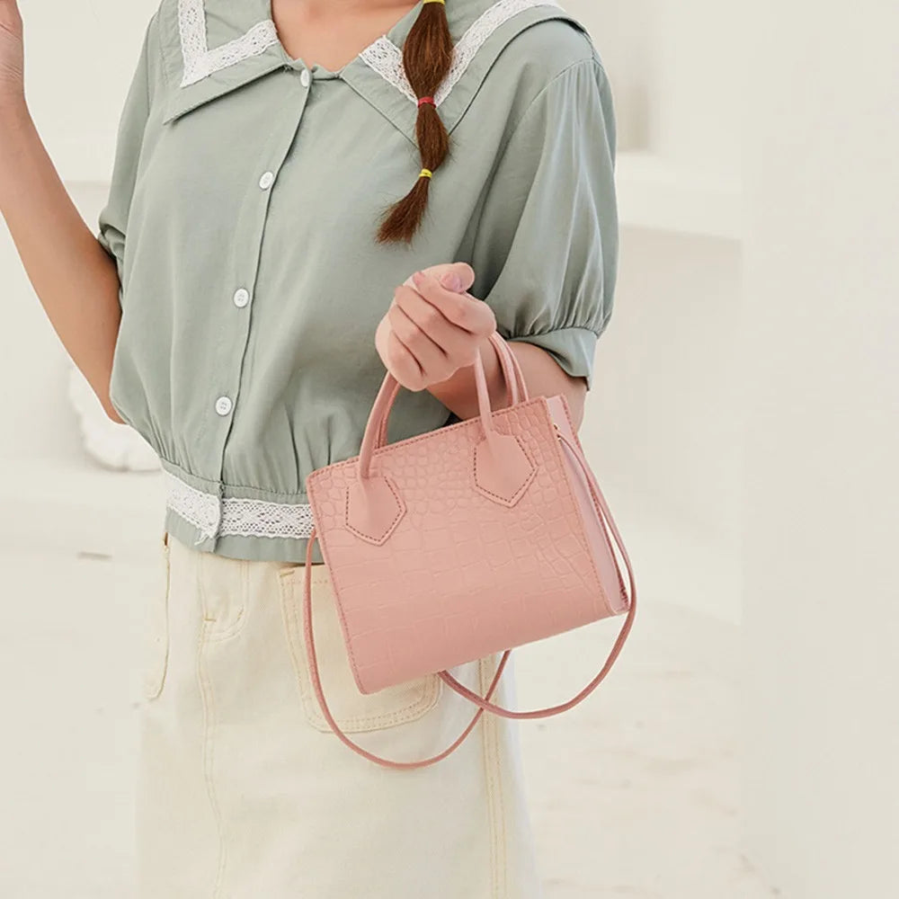 Crocodile Pattern Shoulder Bag Women Handbags Mini Female Crossbody Messenger Ba